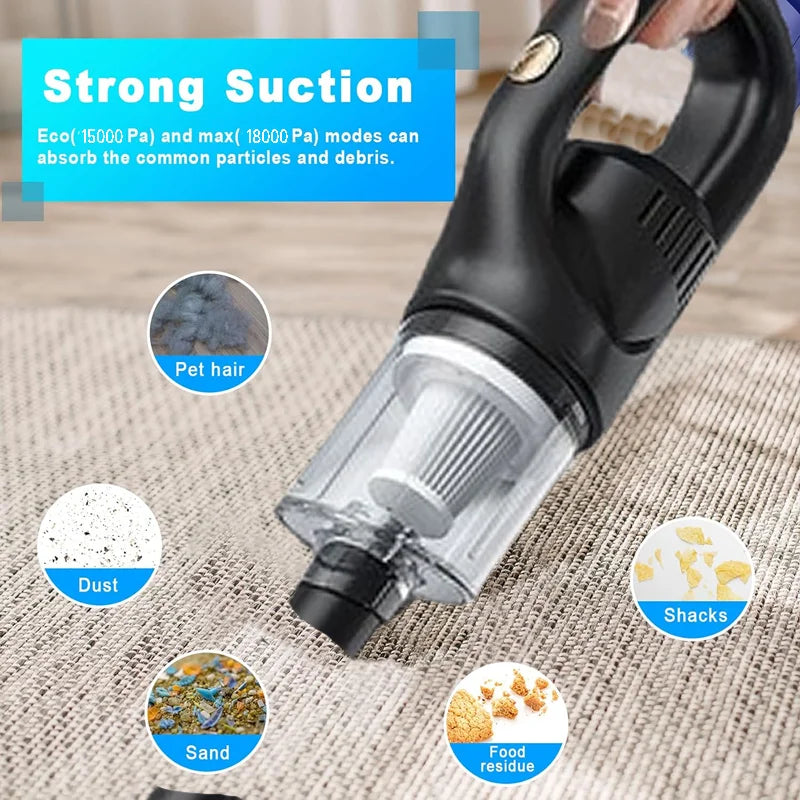 Strong Suction Wireless Vacuum Cleaner Air Gun Home&Car Appliance Robot Window Washer Smart Home Hand Cleaning Vacuum Cleaners