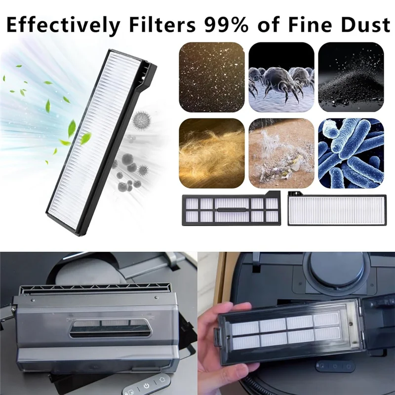 LLCS-For Eufy X10 Pro Omni Robotic Vacuum Cleaner Main Side Brush Hepa Filter Mop Cloth Dust Bags Replacement Parts