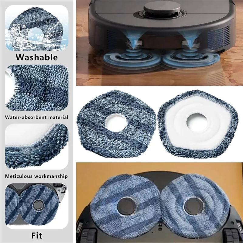 LLCS-For Eufy X10 Pro Omni Robotic Vacuum Cleaner Main Side Brush Hepa Filter Mop Cloth Dust Bags Replacement Parts