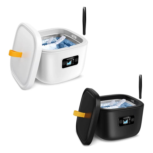 X50A-Ultrasonic Cleaner For Retainer, Denture, Mouth Guard, Toothbrush Head, 43Khz 255ML Ultrasonic Retainer EU Plug