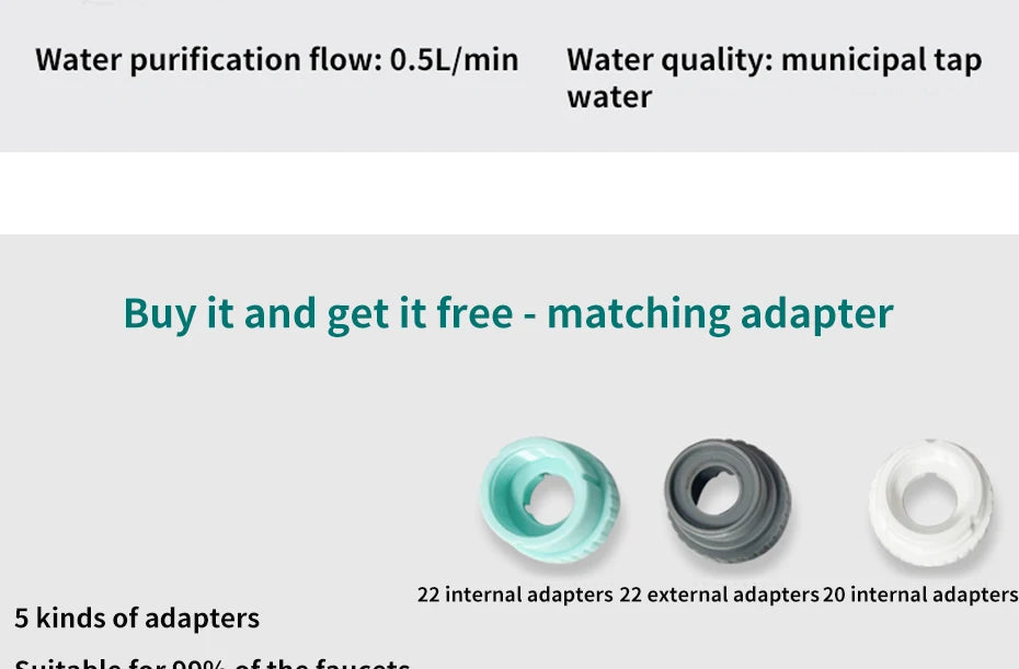 Tap Water Purifier Faucet Water Filter for Sink Kitchen Faucet Washable Ceramic Percolator Bathroom Filtration Purifie Sprayer