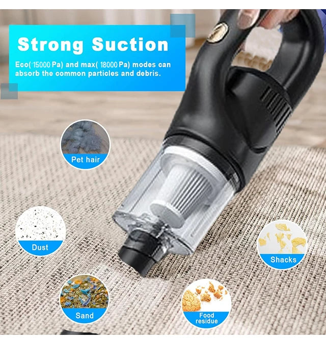 Strong Suction Wireless Vacuum Cleaner Air Gun Home&Car Appliance Robot Window Washer Smart Home Hand Cleaning Vacuum Cleaners