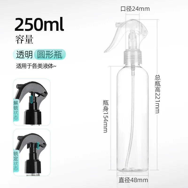 100-500ML Plastic Cleaning Hand Trigger Spray Bottle Garden Water Sprayer Vaporizer Moisturizer Refill Bottle Travel Container