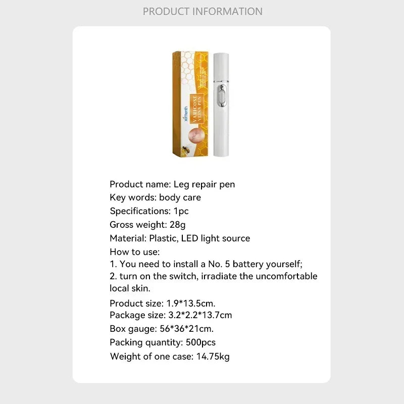 Laser Therapy Leg Repair Pen Reduce Imcomfortable For Legs Improving Blood Circulation Varicose Veins Pen Skin Care Product