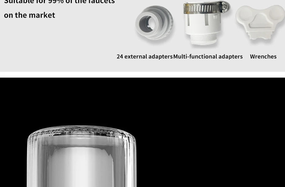 Tap Water Purifier Faucet Water Filter for Sink Kitchen Faucet Washable Ceramic Percolator Bathroom Filtration Purifie Sprayer