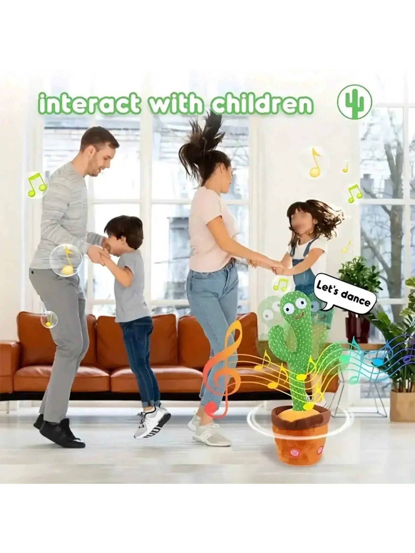 Family-dancing-with-a-cactus-toy-in-a-living-room