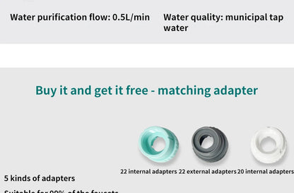 Tap Water Purifier Faucet Water Filter for Sink Kitchen Faucet Washable Ceramic Percolator Bathroom Filtration Purifie Sprayer