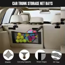 Double Mesh Car Trunk Organizer