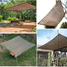 Durable Brown UV Sun Shade Canopy