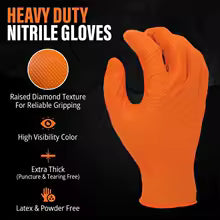 Heavy-Duty Disposable Nitrile Gloves