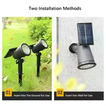 9-LED Solar Outdoor Spotlights