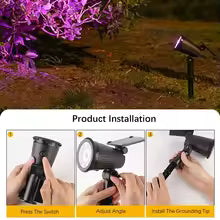 9-LED Solar Outdoor Spotlights