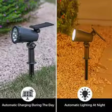 9-LED Solar Outdoor Spotlights