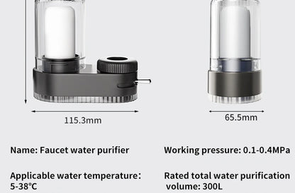Tap Water Purifier Faucet Water Filter for Sink Kitchen Faucet Washable Ceramic Percolator Bathroom Filtration Purifie Sprayer