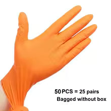 Heavy-Duty Disposable Nitrile Gloves