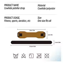 Cowhide Patella Knee Support Pad